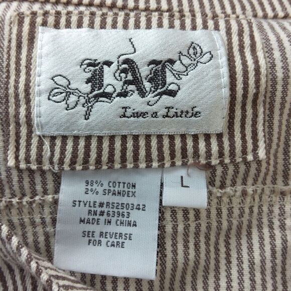 (3/$20) LAL brown and white pinstripe 3/4 sleeve jacket - Picture 12 of 12